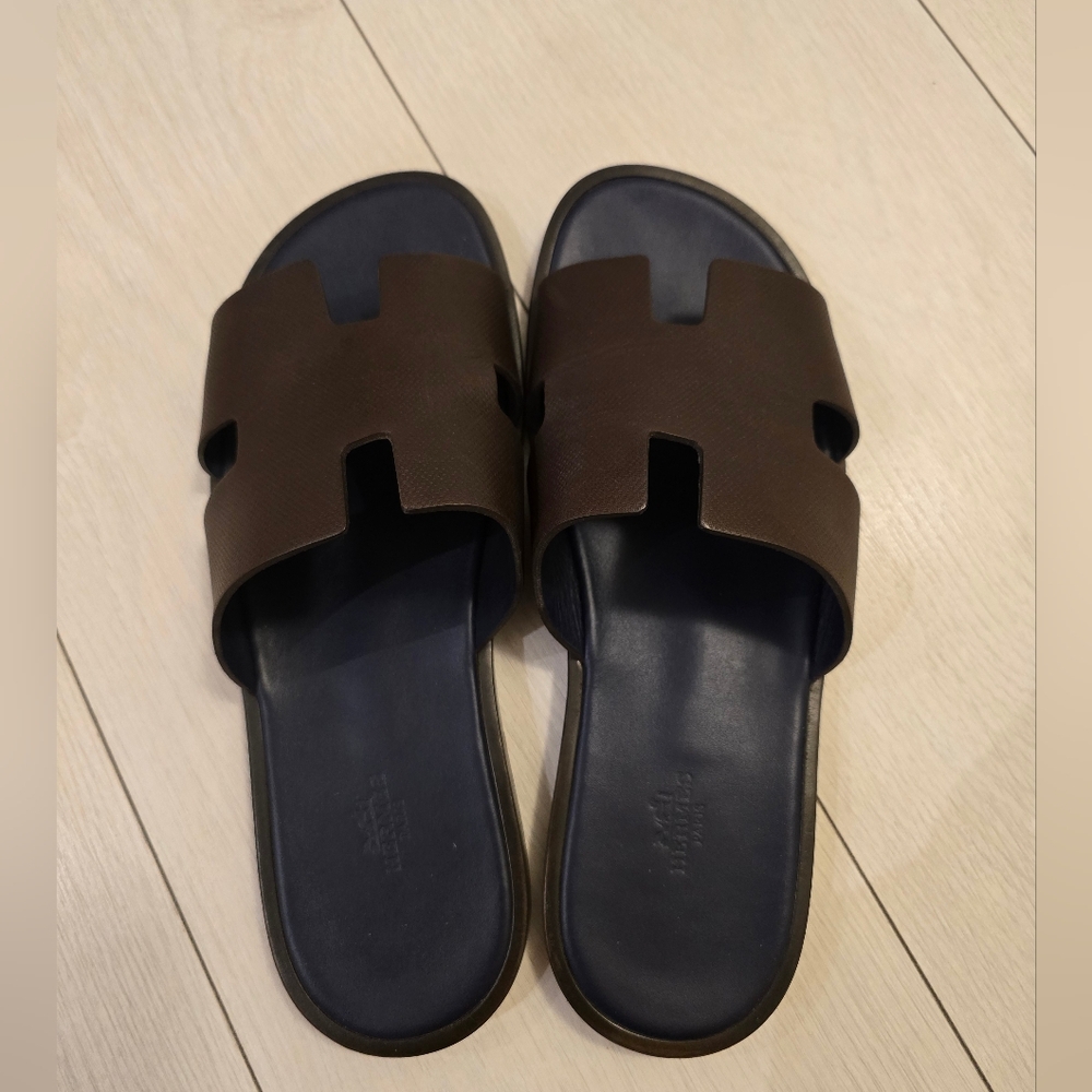 Men's Izmir In Navy Sole/bottom And Brown Epsom Leather Top